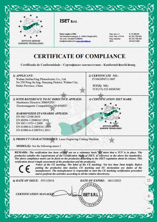 Italian CE certification Italian CE certification